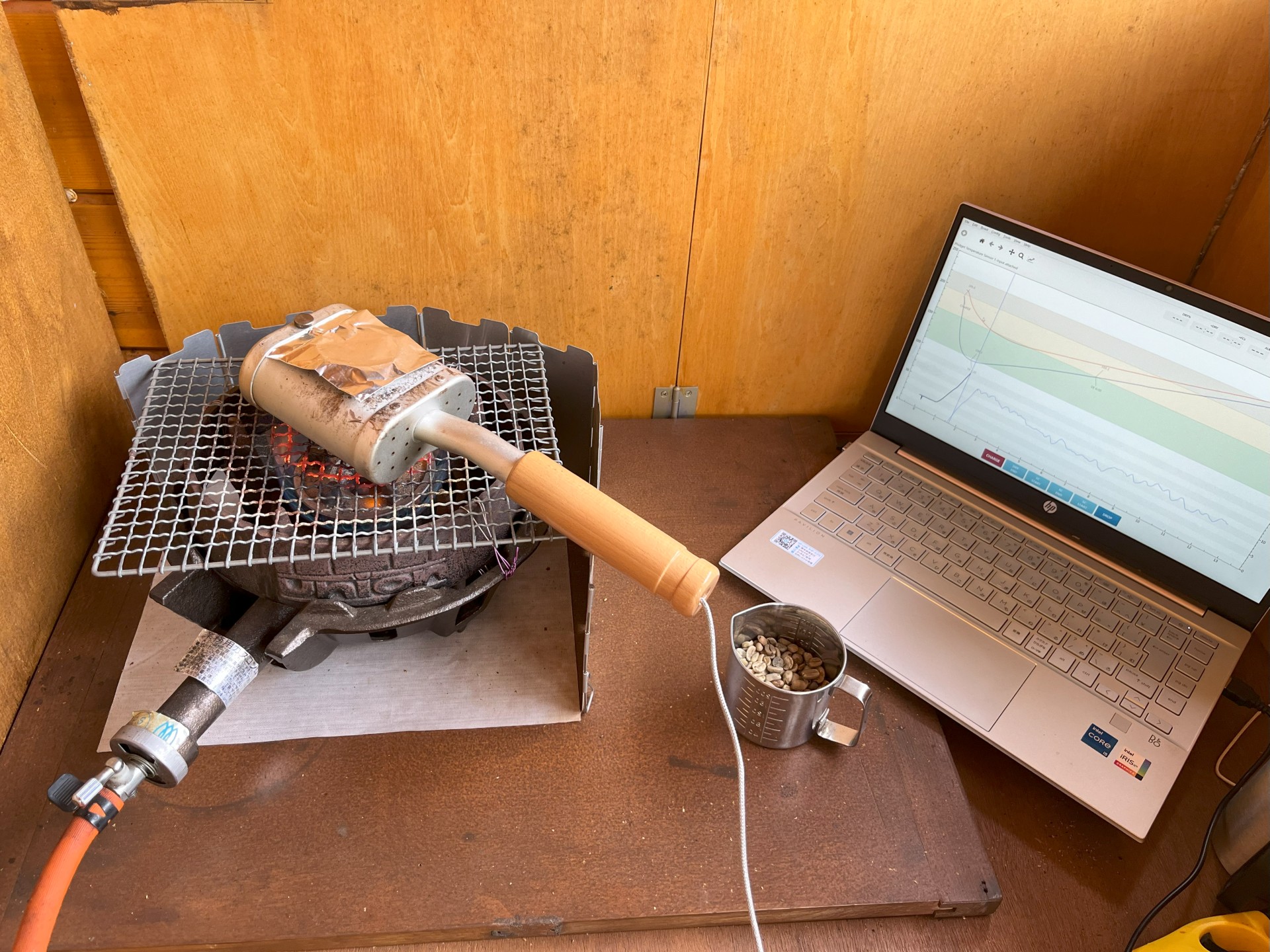 煎り上手にArtisan Scope焙煎ロガーを組み合わせた焙煎器具を販売して